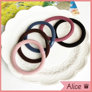 Dây Thun Cột Tóc Cao Su Dày Co Giãn Màu Sắc Cổ Điển Phong Cách Hàn Quốc