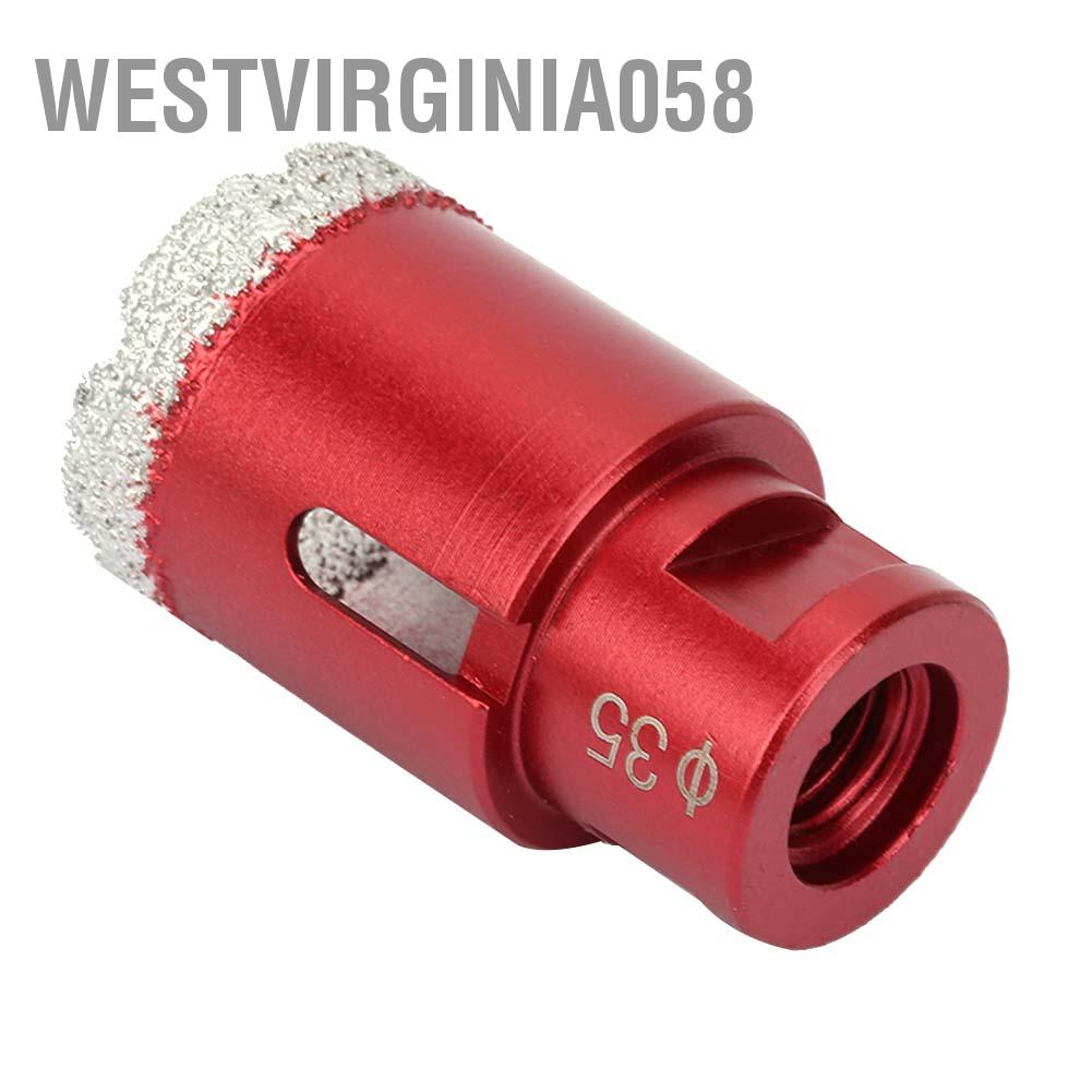 Westvirginia058 Mũi khoan kim cương 10mm / 35mm M14 Chít lõi chân không chuyên nghiệp