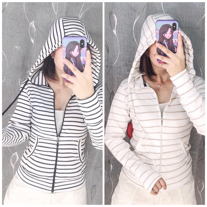 Áo Khoác Sọc Nữ - Co dãn 4 chiều - 40 đến 61 ký