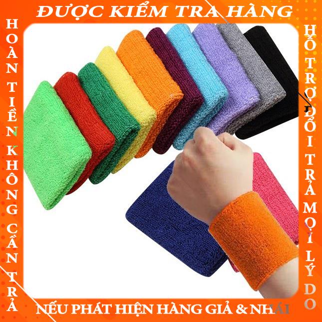 Băng thấm mồ hôi cổ tay thoáng khí khi chơi thể thao,tập Gym, Tennis(1 chiếc) qnguyen