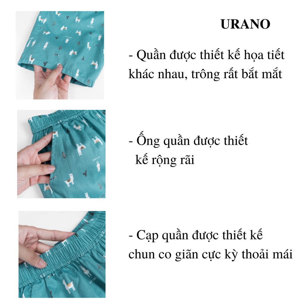 Quần short nam Urano chất cartoon siêu thoáng mát .Quần đùi thể thao nam(SBD59)