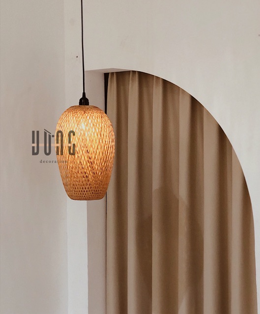 ĐÈN MÂY TRE ĐAN ( ĐÈN 2 LỚP - MẪU 3 )