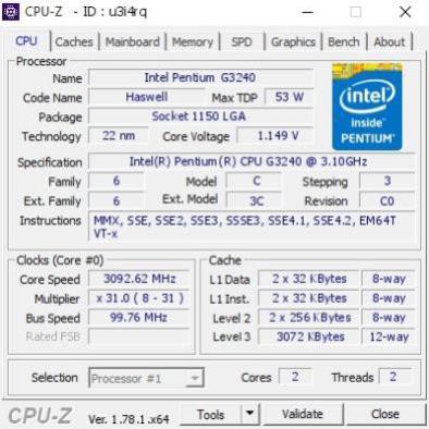 (giá khai trương) CPU Intel Core Pentium G3240 3.1GHz 3MB Cache, Socket 1150, 5 GT/s DMI