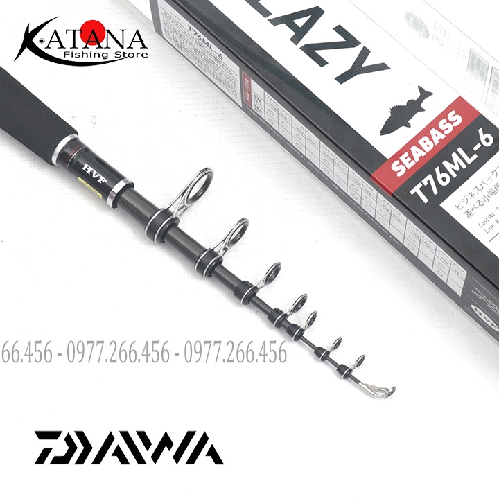 Cần lure rút Daiwa Lazy T76Ml-6 cao cấp, tiện lợi, dã ngoại