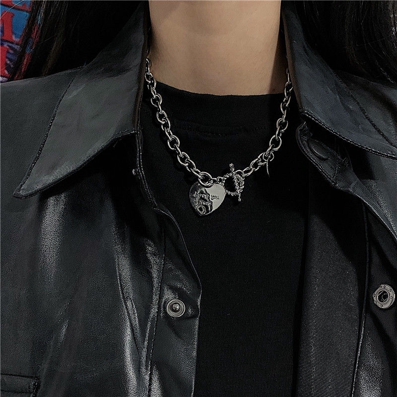 Dây Chuyền Có Khóa Hình Trái Tim Phong Cách Punk Thời Trang Dành Cho Nam Và Nữ 22222