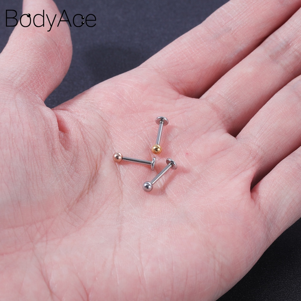 1 Bộ Khuyên Xỏ Cơ Thể 16G Hình Mặt Trăng/Trái Tim Bằng Thép Không Gỉ