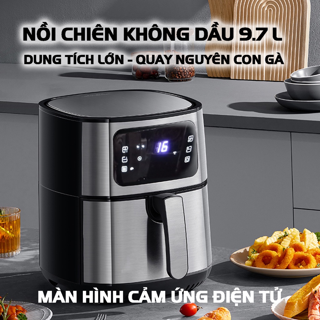 [Mã 252ELSALE hoàn 7% đơn 300K] NỒI CHIÊN KHÔNG DẦU CAMEL - MKMAOKE CHÍNH HÃNG ( BH 12 THÁNG) - MÓN NGON CHO SỨC KHỎE