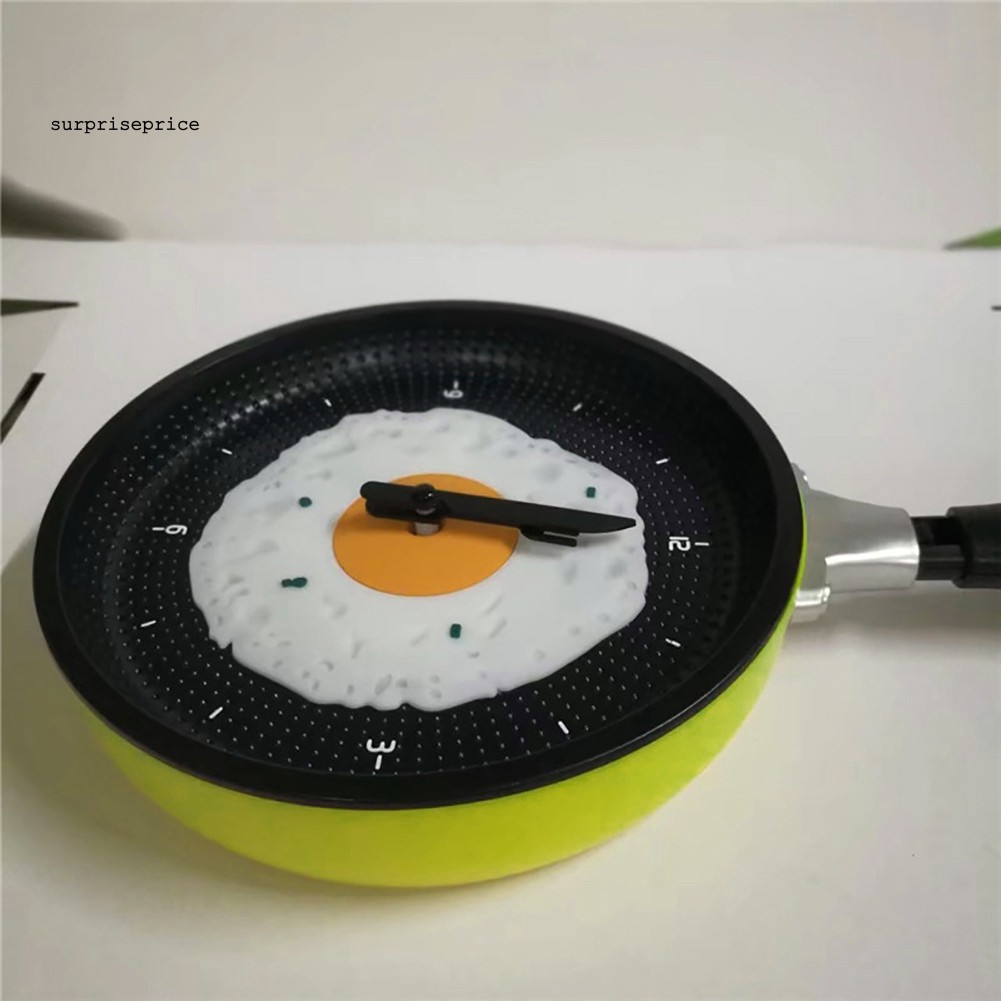 Đồng hồ treo tường kiểu dáng chảo rán trứng sáng tạo trang trí nội thất bắt mắt