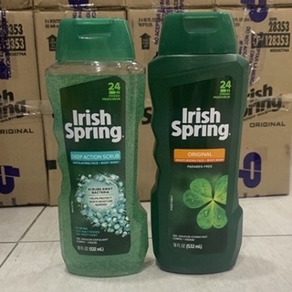 Sữa tắm nam irish spring 532ml original | deep action scrub | 5in1 - mỹ