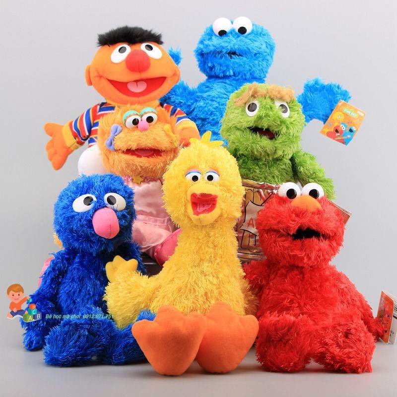 Rối Tay hoạt Hình Sesame Street Nhồi Bông Mềm Dễ Thương Cho Bé