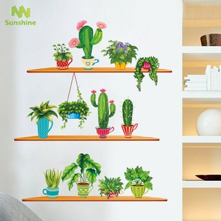 Decal Dán Tường Trang Trí Hình Cây Xương Rồng
