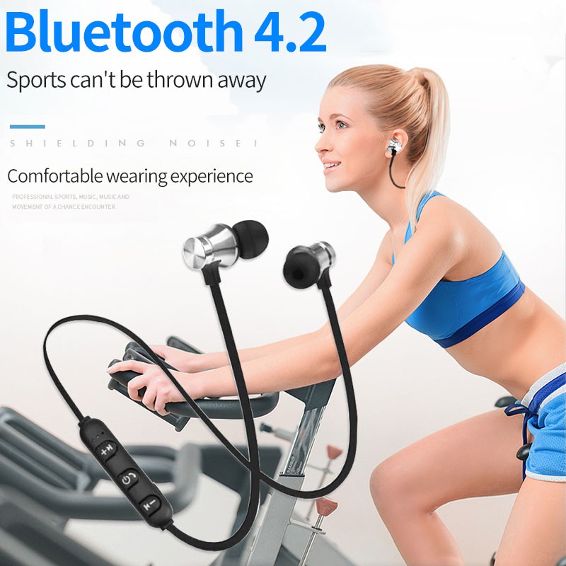 Tai nghe Bluetooth thể thao xt-11 có nam châm thời trang Tai Nghe Bluetooth 4.2 Nhét Tai Cao Cấp Tai nghe nhét tai