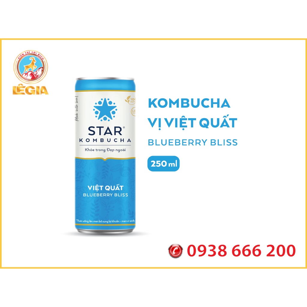 Nước Trái cây STAR KOMBUCHA Vị Việt Quất 250ML