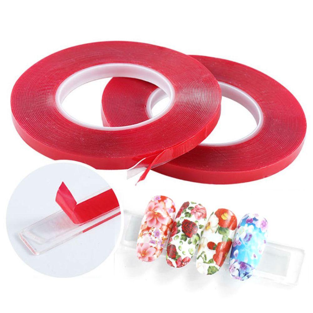 QQMALL 1 Cuộn Băng Keo Hai Mặt 3m / 10m Hỗ Trợ Trưng Bày Móng Tay Giả