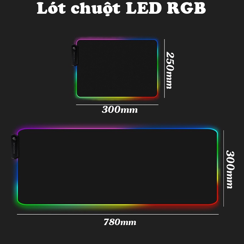 Lót chuột gaming LED RGB, Pad chuột LED RGB