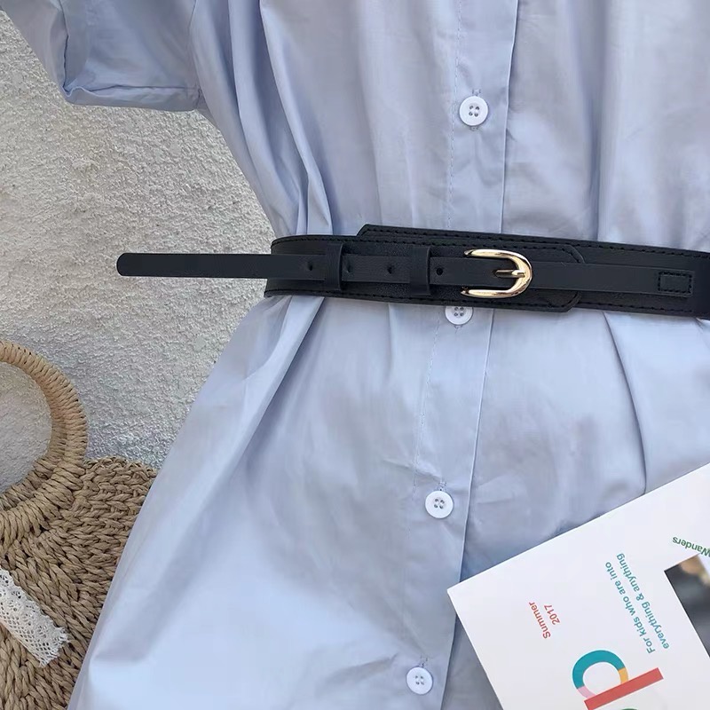 Đai váy da bản 3cm nịt váy áo đầm Meo shop ĐV028 - belt váy da thắt lưng váy áo thời trang nữ phối blazer