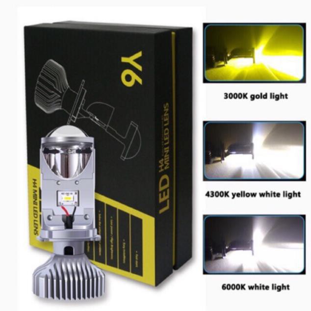 Đèn bi led mini H4 cao cấp 3 nhiệt màu Y6S, Y6D