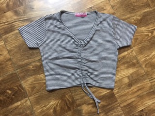 Áo croptop rút dây