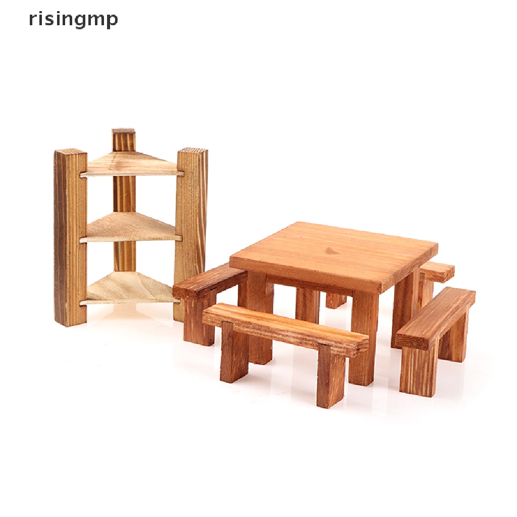 1 Bộ Bàn Ghế Ăn Mini Tỉ Lệ 1: 12 Trang Trí Nhà Búp Bê ♨Trên đó