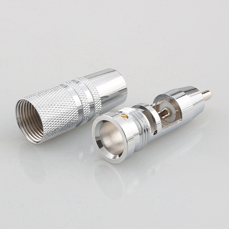 Set 4 Đầu Nối Dây Cáp Âm Thanh RCA 8mm OR11R Bằng Đồng