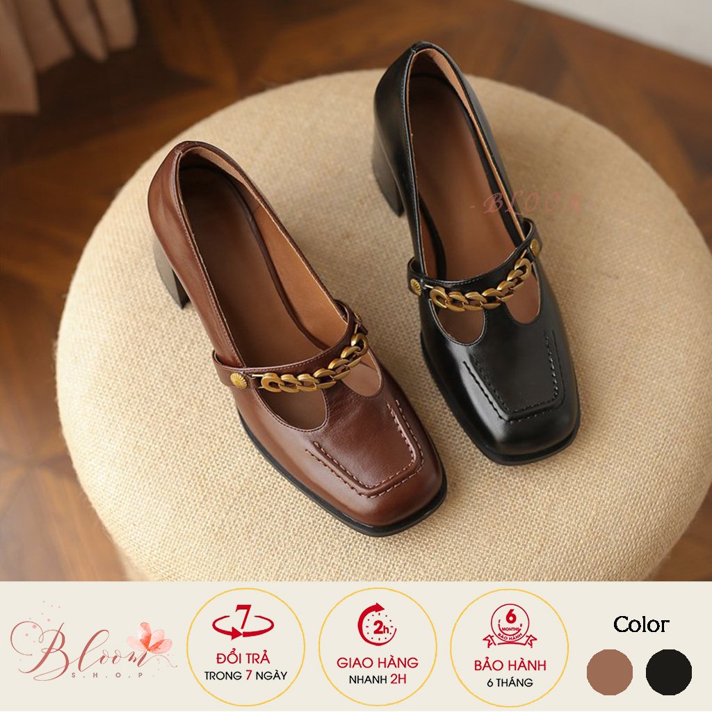 Giày cao gót retro thanh lịch