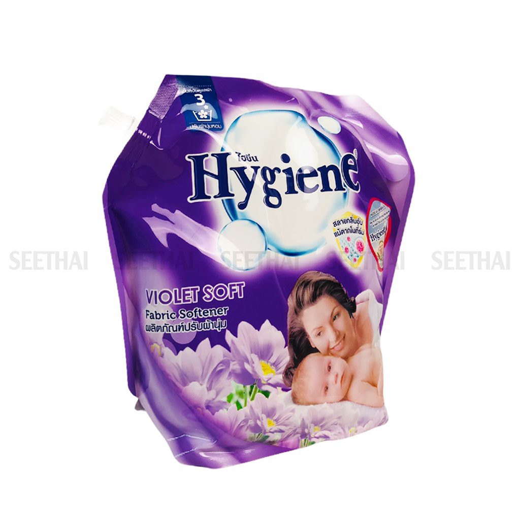 Nước xả mềm vải hương hoa Violet HYGIENE Violet Soft Thái Lan 1800ml - túi tím - Fabric softener