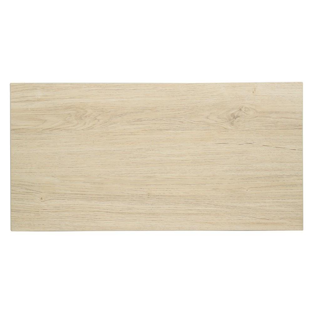 HomeBase STACKO Bộ Kệ gỗ trang trí treo tường kèm 2 giá đỡ kệ W30xD60xH1.6cm kệ màu gỗ sồi + giá đỡ nâu