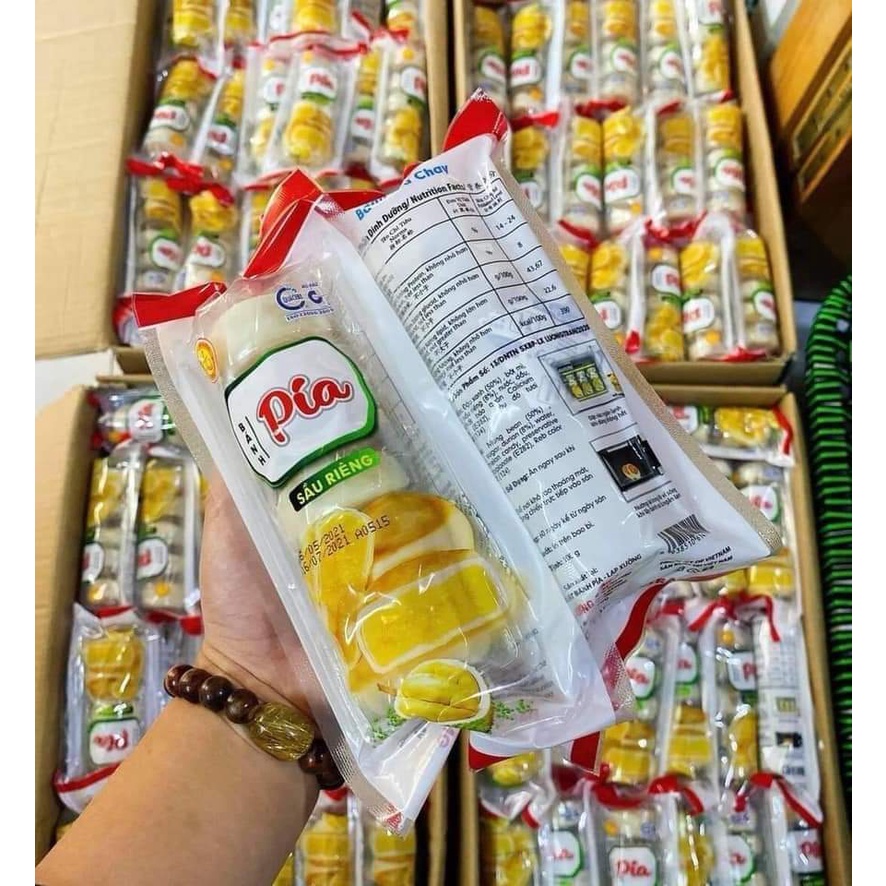 1 Thùng Bánh Pía Mi Ni Lương Trân Nhân Sầu Riêng 1 thùng 100 gói 1 gói 5 chiếc - Bánh Pía Ăn Kiêng Giá Sỉ