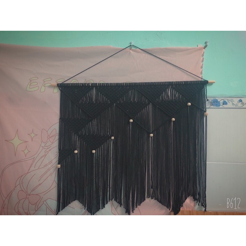 rèm macrame trang trí phòng rèm cửa sổ