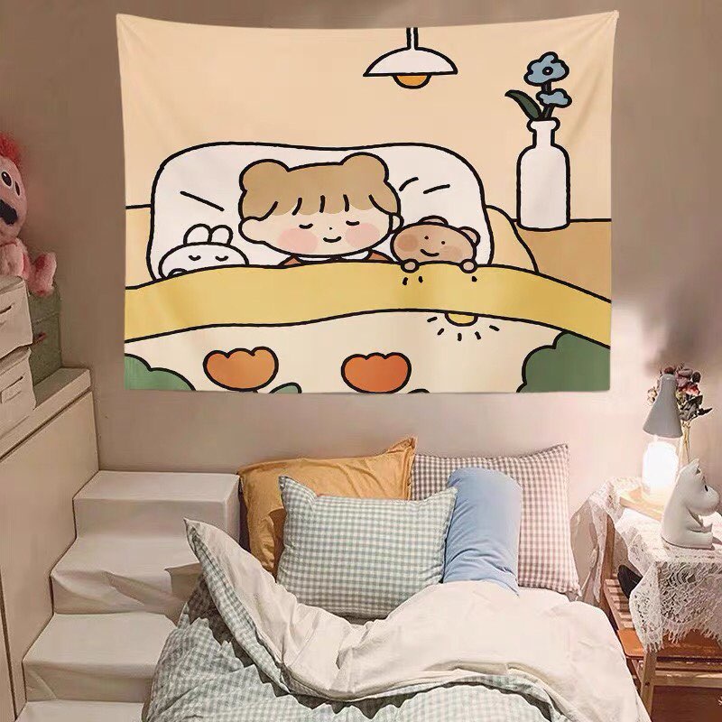 VẢI DECOR TREO TƯỜNG HÌNH GẤU DỄ THƯƠNG G147