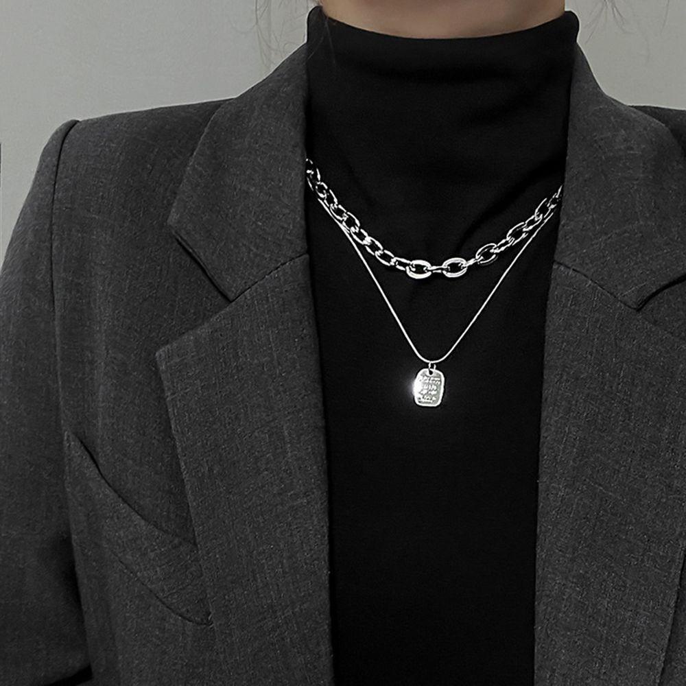 1 Vòng cổ Dạng Xoắn Bằng Kim Loại Phong Cách Hip Hop Hàn Quốc VANES1 Dành Cho Bạn Nữ