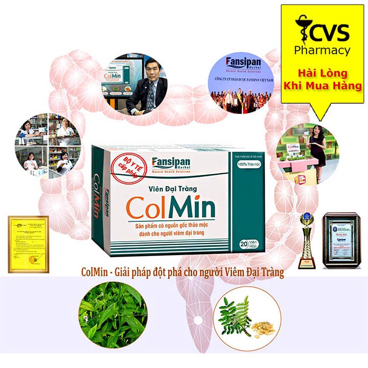 Viên uống Colmin / Viên đại tràng Colmin – Hỗ trợ người bị đại tràng
