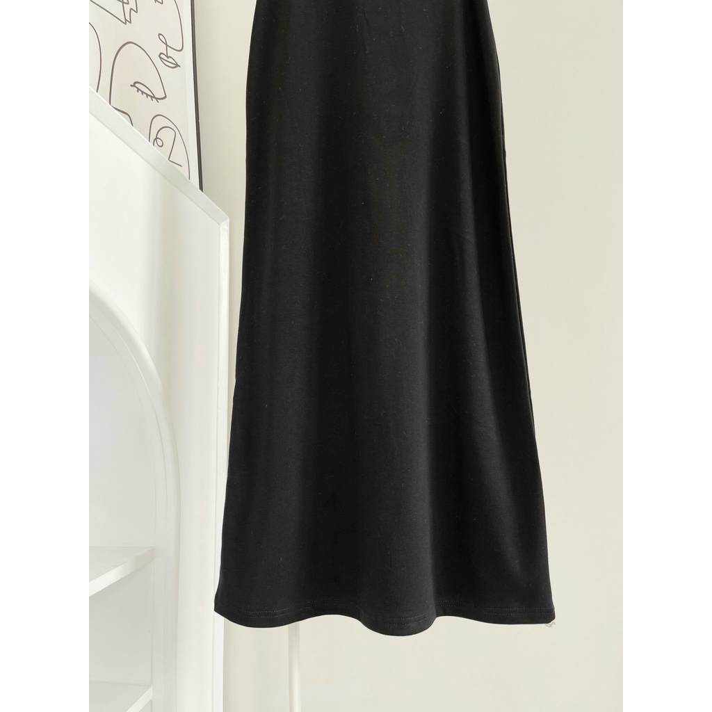 Chân váy thun đen co dãn mềm mịn xinh xắn - Musi Shirt