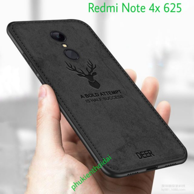 Ốp lưng Redmi Note 4x 625 / Note 9 Pro 5G / Mi 10T Lite vải Deer đầu hươu cao cấp