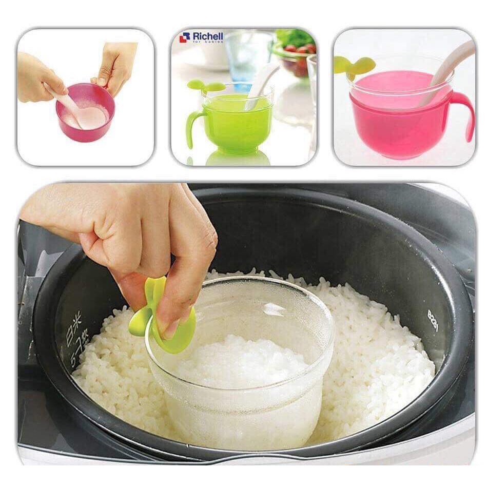 Cốc nấu cháo và cơm nát trong nồi cơm điện Richell 310ml