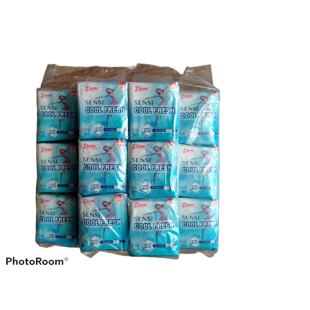 Combo 6 Gói Băng Vệ Sinh Diana Sensi Cool Fresh Với Công Nghệ The Mát Siêu Thoáng Khí Hút