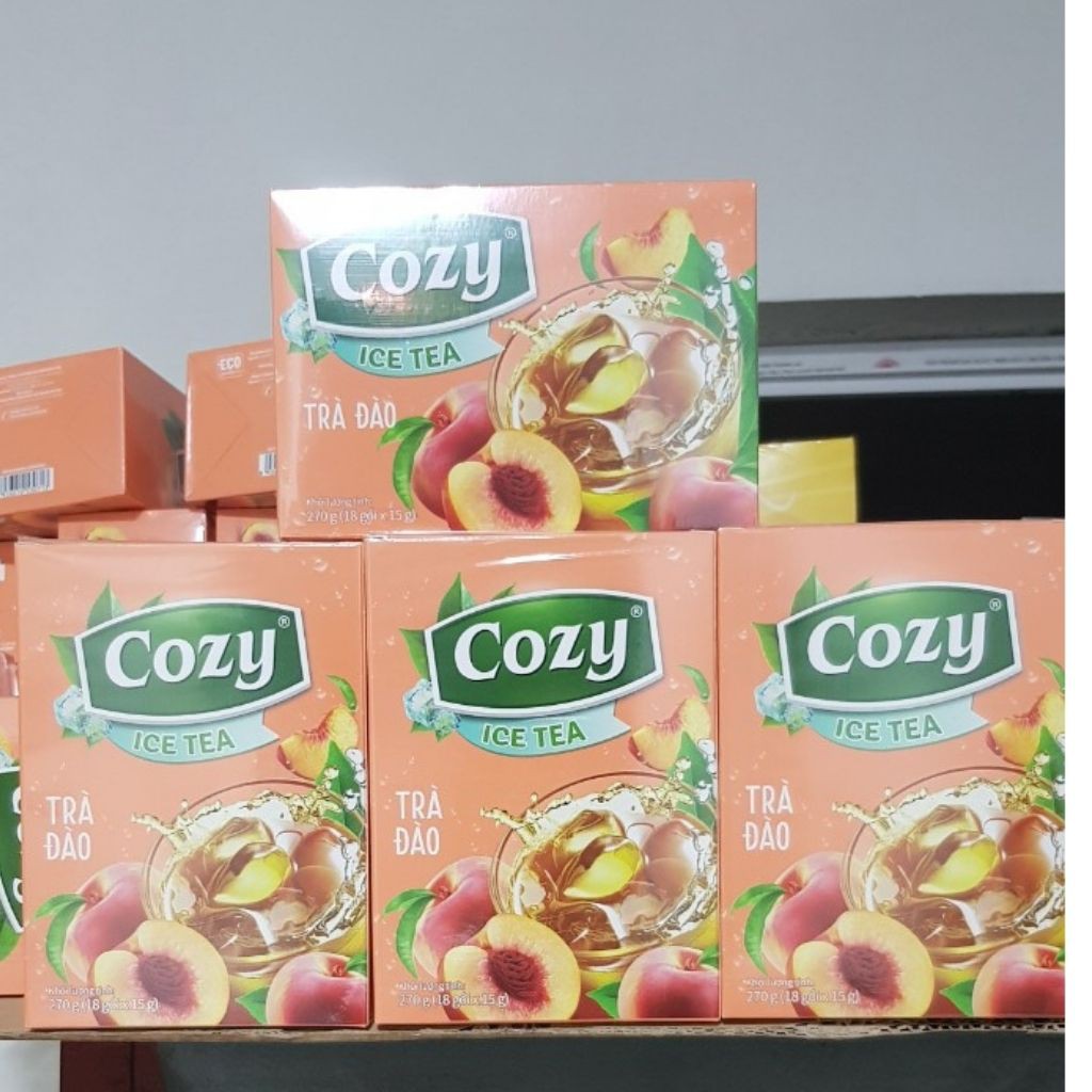 TRÀ COZY ICE TEA HƯƠNG CHANH / HƯƠNG ĐÀO 270G ( 18g * 18 gói )