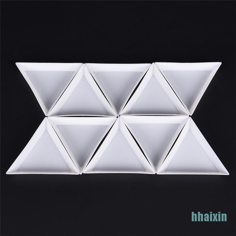 Set 10 khay nhựa tam giác thân thiện môi trường đựng trang sức tiện lợi