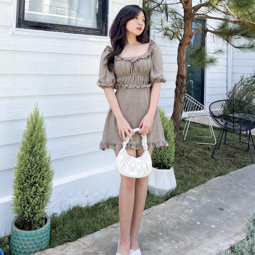 Đầm NEEDY - Đầm bèo ngực tay lửng