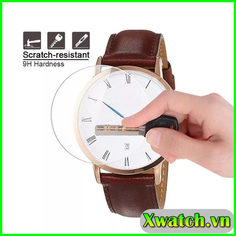 Kính cường lực 2D chống trầy xước bảo vệ cho đồng hồ Daniel Wellington DW đường kính 28mm đến 42mm