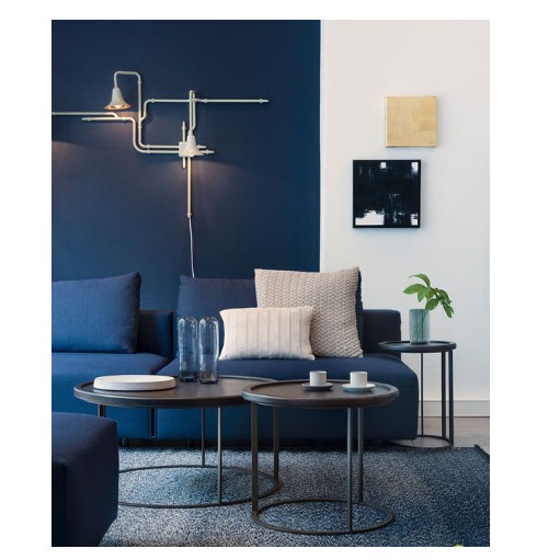Cuộn 10 giấy dán tường XANH DƯƠNG ĐẬM khổ rộng 45cm