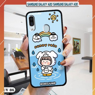 Ốp Samsung Galaxy A20/ A30 - lưng nhám viền dẻo ngộ nghĩnh