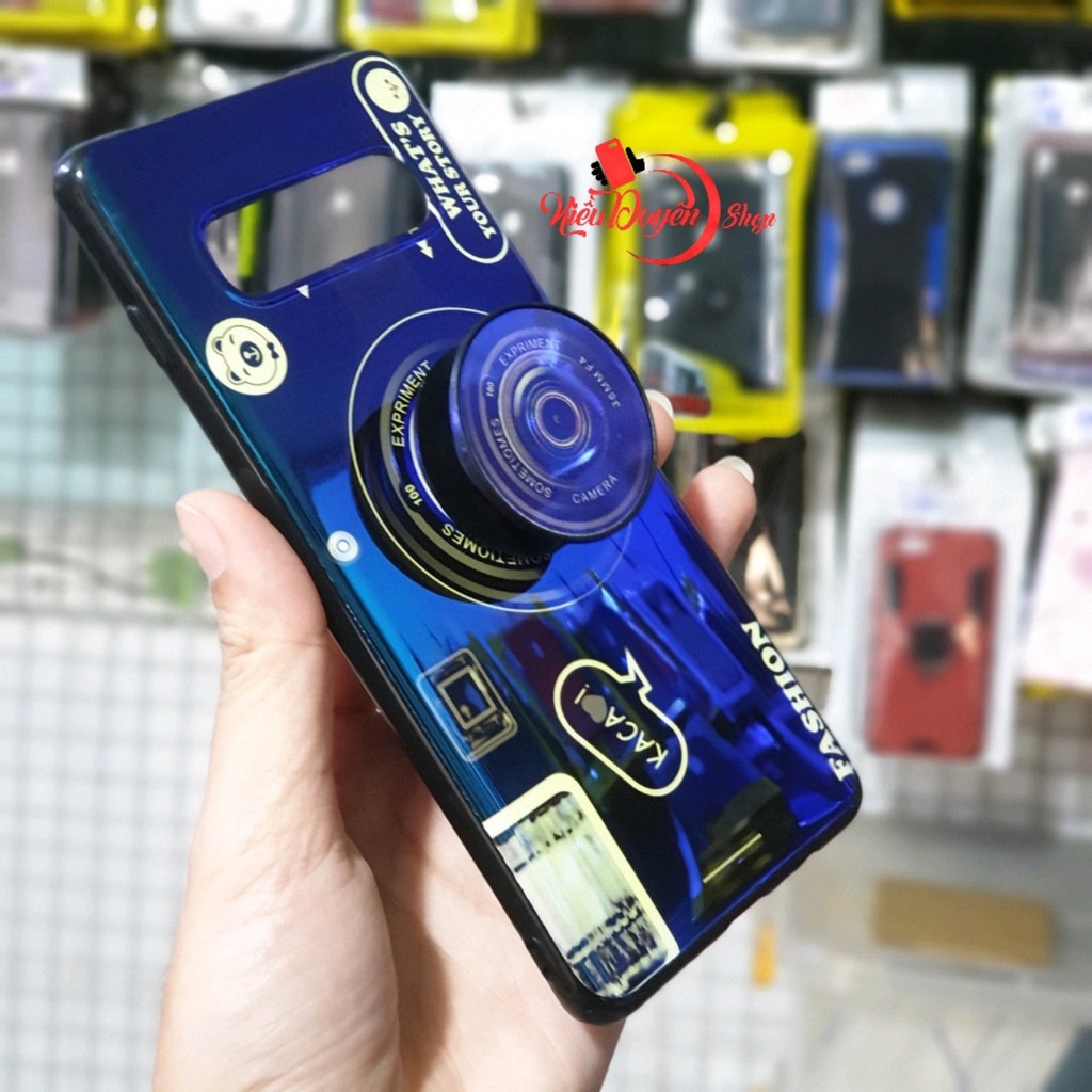Ốp lưng Samsung Galaxy S10 Plus,S10 hình máy ảnh kèm giá đỡ và dây đeo