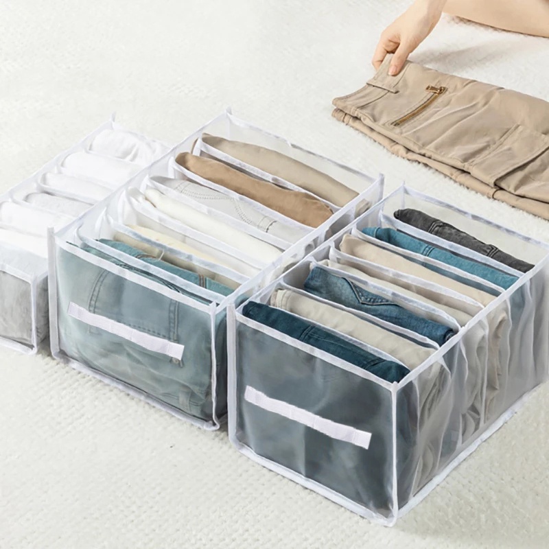 Hộp đựng quần áo đồ lót nhiều ngăn có thể gấp gọn tiện lợi trong tủ quần áo và tủ kéo