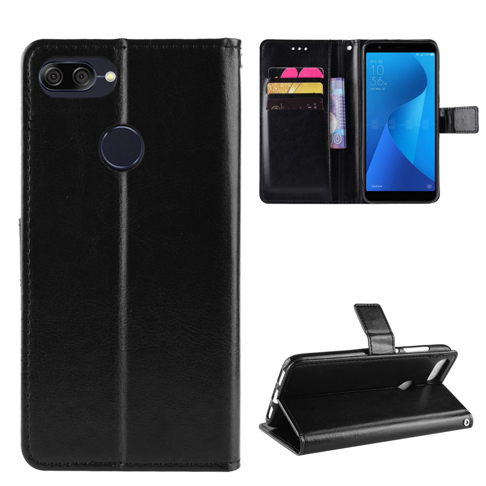 Sang Trọng Bao Da Điện Thoại Pu Nắp Gập Tích Hợp Ví Kèm Ngăn Đựng Thẻ Cho Asus Zenfone Max Plus M1 Zb570tl X018d Ốp