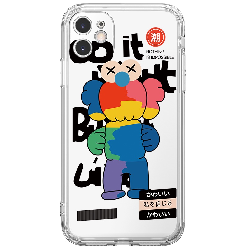 Ốp lưng JURSUE mềm chống sốc hoạt hình dễ thương đẹp cho iPhone 13 12 11 Pro Max SE 2020 X XR XS ip 8 7 Plus kute Y1757