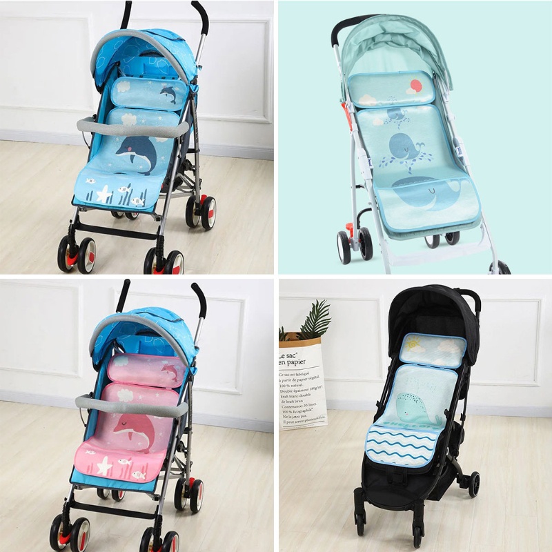 Vỏ Bọc Đệm 3D Phối Lưới Thoáng Khí Cho Xe Đẩy Em Bé