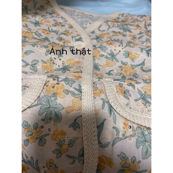 Áo sơ mi hoa nữ khuy cài DORIS, áo kiểu nữ ngắn tay cổ chữ V hàng Quảng Châu cao cấp siêu mềm mát | BigBuy360 - bigbuy360.vn