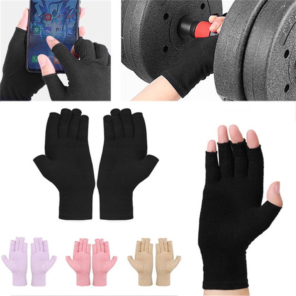 1 cặp găng tay hở ngón giữ ấm chống đau khớp khi lái xe đạp