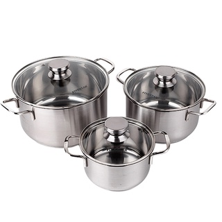 Bộ 3 nồi fivestar vung kính fs06cg